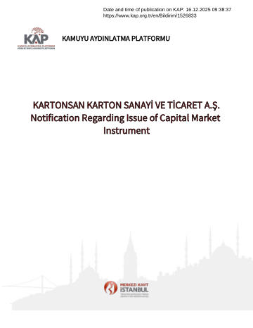 Material Event Disclosure Form 1 - 16/12/2025