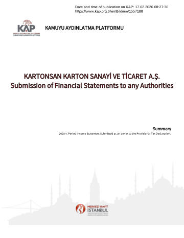 Material Event Disclosure Form 1 -17/02/2026