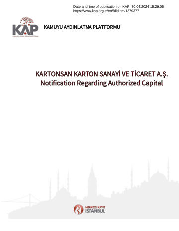 Material Event Disclosure Form 2 - 30/04/2024