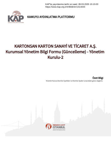 Özel Durum Açıklama Formu 3 - 28/03/2025