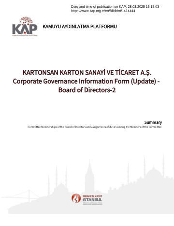 Material Event Disclosure Form 3 - 28/03/2025