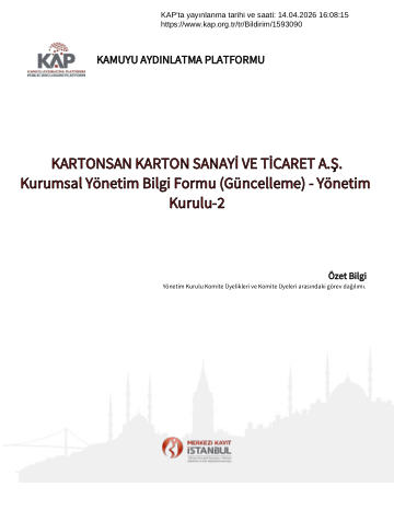 Özel Durum Açıklama Formu 5 - 14/04/2026
