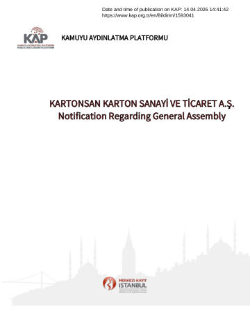Material Event Disclosure Form 3 -14/04/2026